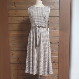 Calvin Klein Checkered Sleeveless Dress